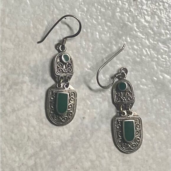 Vintage Boma 925 Drop Earrings - Picture 1 of 3